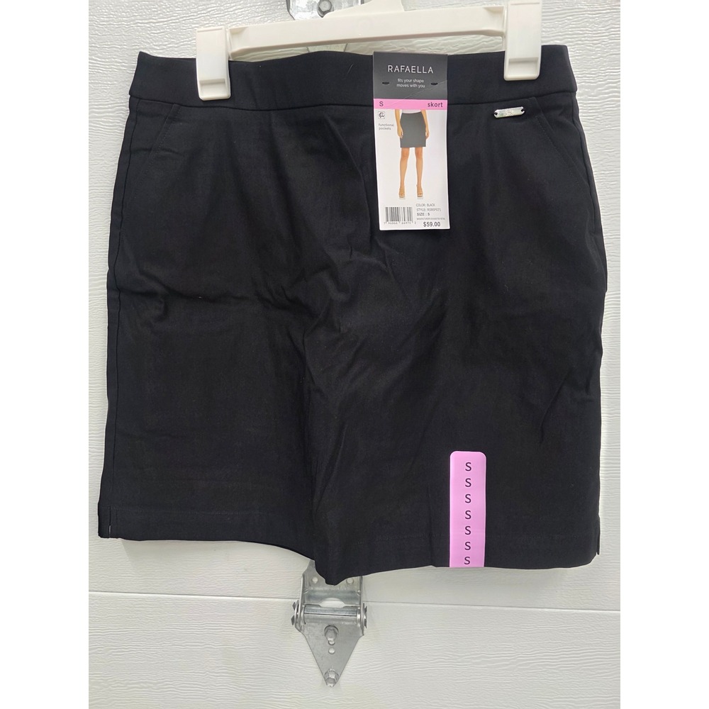 Rafaella Womens Black Skort Functional Pockets Size S RSBSF071 NWT